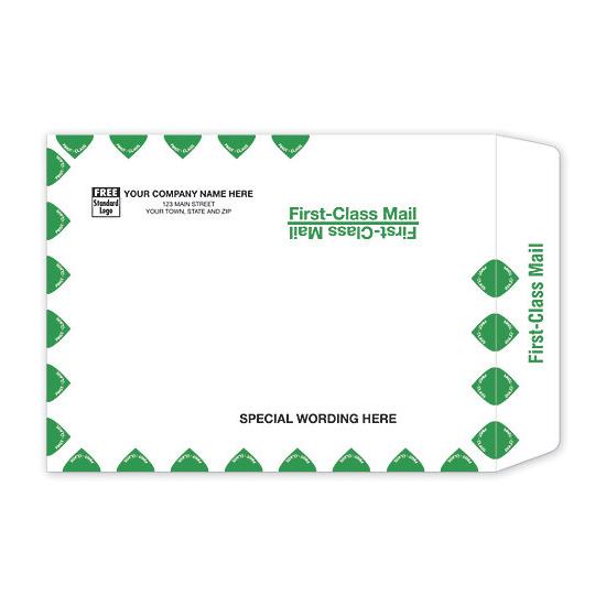 First Class Mailing Catalog Envelope With Return Address Printed, 9 X 12