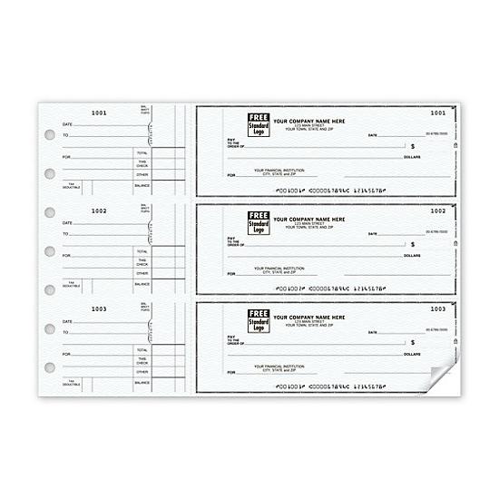 Manual Business Counter Signature Checks, Personalized