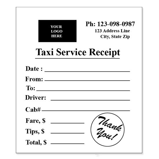 Taxi Cab Receipt Book