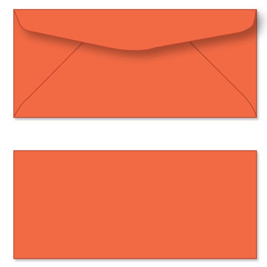 Printed Orange #10 Envelope - (4 1/8 x 9 1/2) Regular