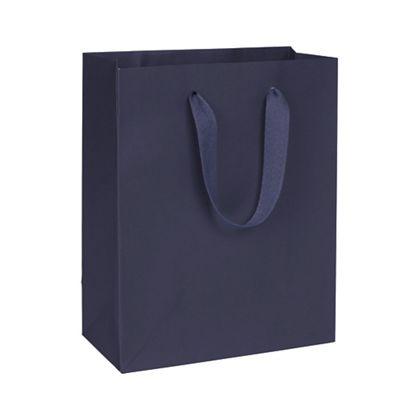 Upscale Shopping Bags, Navy, Medium