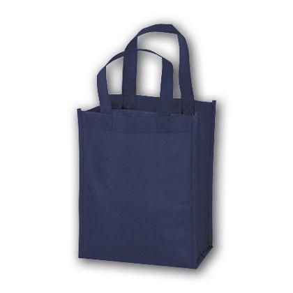 Unprinted Non-Woven Tote Bags, Navy, 12