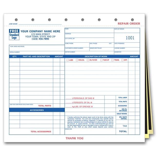 Auto Repair Invoice