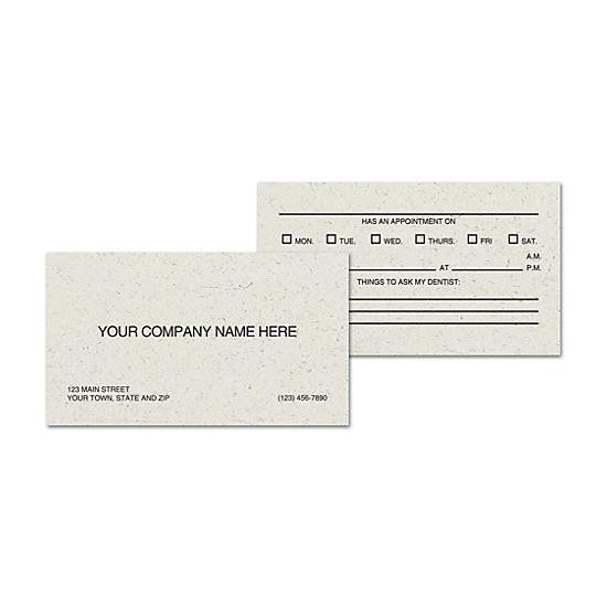 Two Sided Appointment Business Cards, Environment Stock