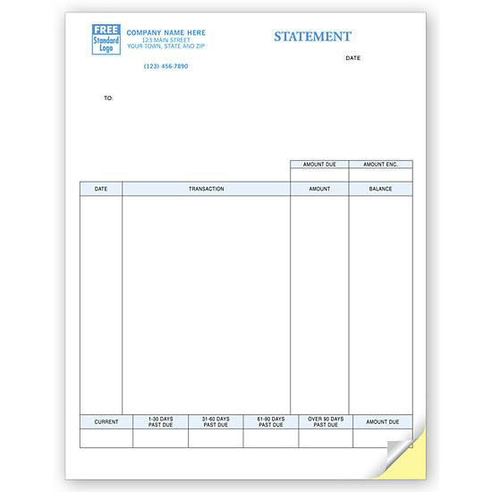 Account Statement Form, Laser and Inkjet Compatible, Personalized