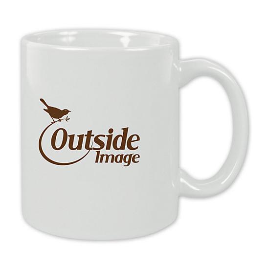 White Ceramic Mug, Printed Personalized Logo, Promotional Item, 36