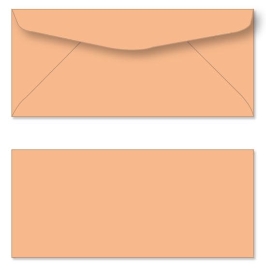 Printed Tangerine #10 Envelope - (4 1/8 x 9 1/2) Regular