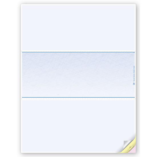 Blank Laser Check Paper, Middle Format, Security Features