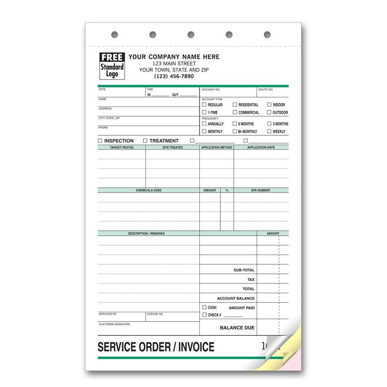 Pest Control Invoice Form