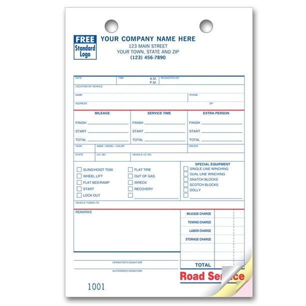 Road Service Register Form