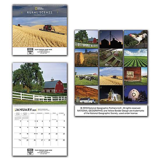 2021 National Geographic - Rural Scenes - Spiral Calendar, Personalized & Custom Printed