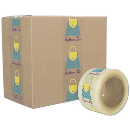 Shipping Tape With Company Logo, Clear, 3" X 110 Yds