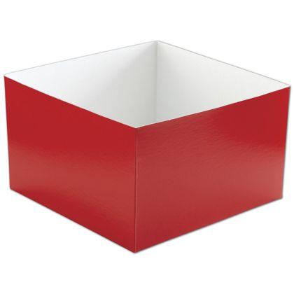 Hi-Wall Gift Box Bottoms, Red, 10 x 10 x 6"