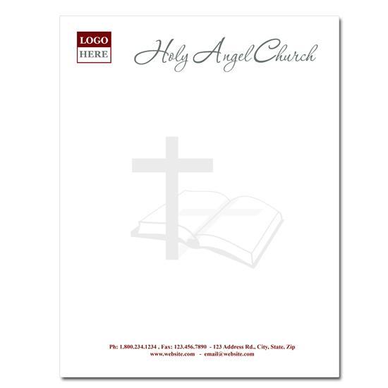 Simple Church Letterhead with Logo | DesignsnPrint
