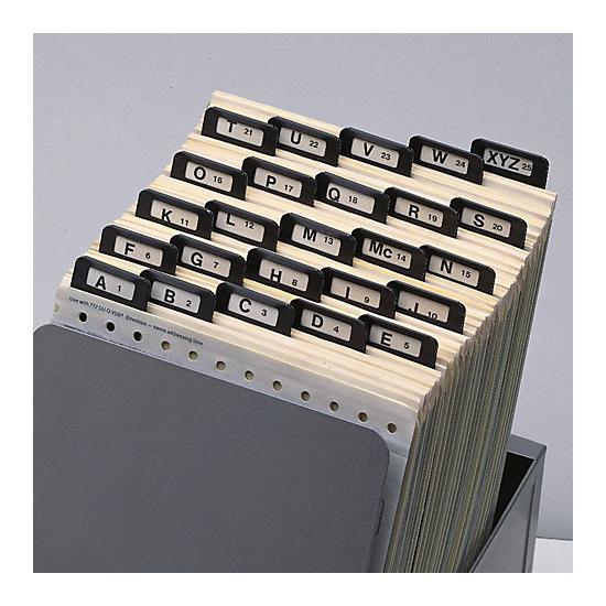 A-Z Index Guides, Metal Tabs -6.5 X 9 1/4