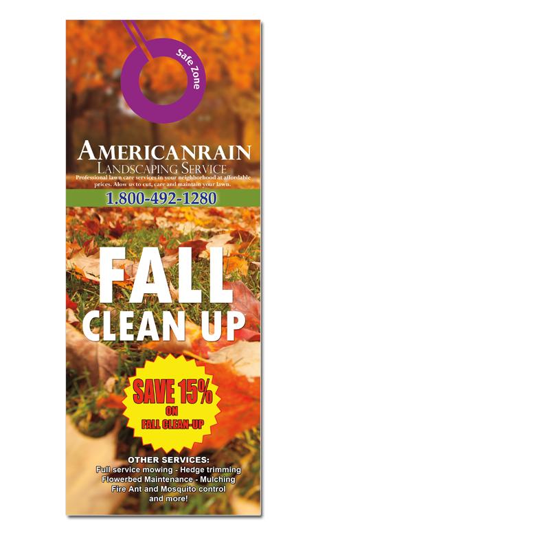 Landscaping Door Hanger - Fall Clean Up