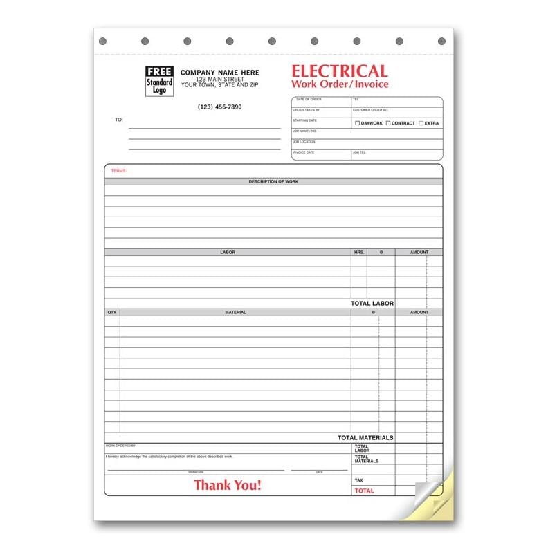 electrician-work-order-printing-designsnprint