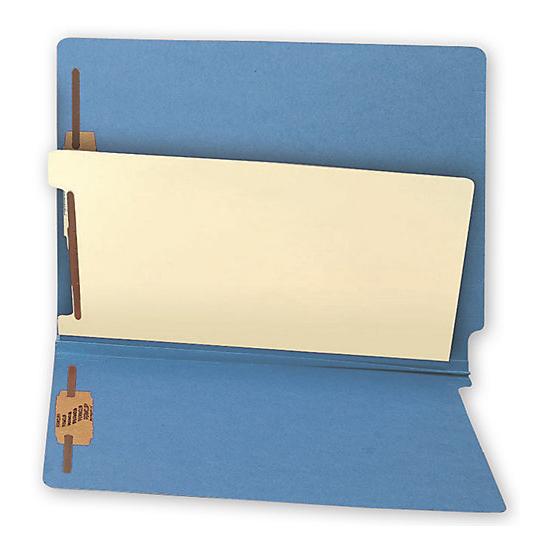 End Tab Divider Folders, Colored, 20 Pt, Multi - Fastener