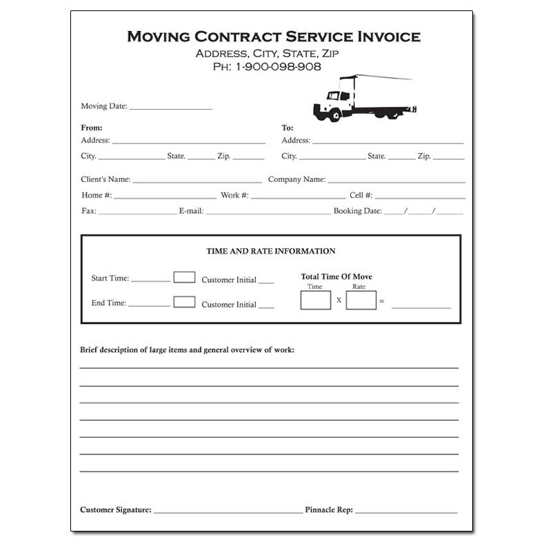Moving Company Invoice Form