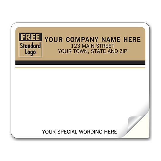Shipping Label - White, Brown Background