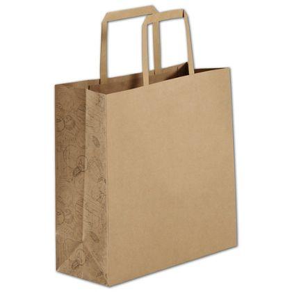 Square Shoppers Bag, Natural, 10 x 4 x 10"
