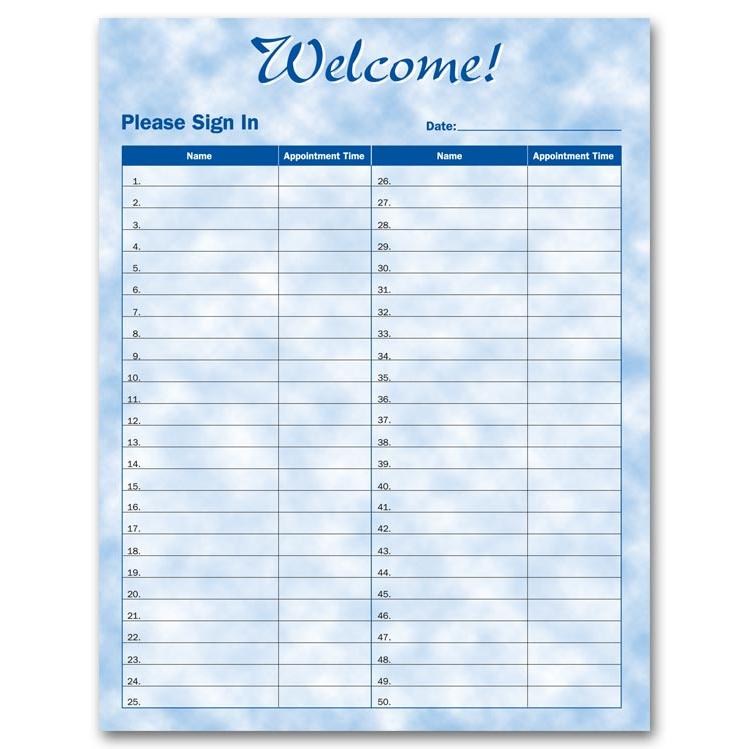  Patient Sign-In Sheets