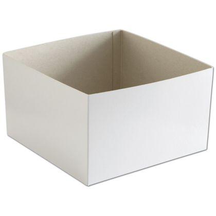 Hi-Wall Gift Box Bottoms, White, 10 x 10 x 6"
