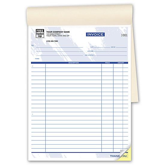 Job Invoice - Large Booked, Custom Printed