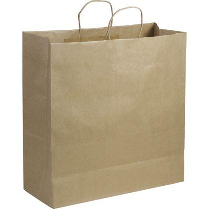 Jumbo Extra Large Kraft Shopping Bag with Handles, Recycled, Custom 18 x 7 x 19"
