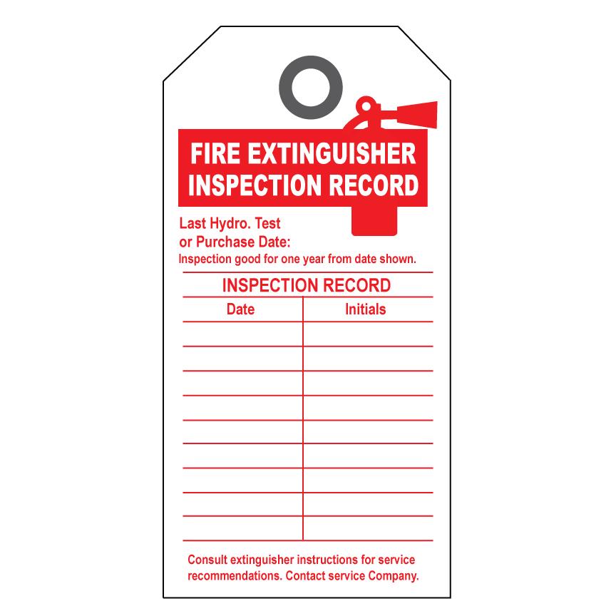 Fire Extinguisher Inspection Tag Custom Printed DesignsnPrint