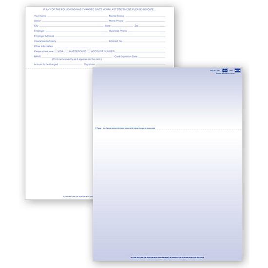 Accounts Statement - Billing Laser Form, Accommodate Credit Card Payments