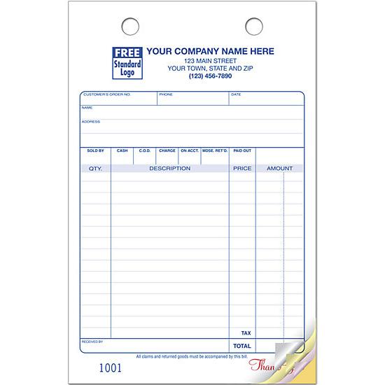 Sales Slip and Billing Register Form
