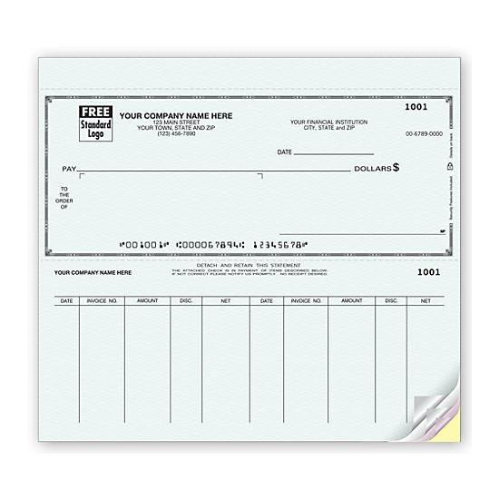 Voucher Window Check - Personalized & Printed With Your Checking Account