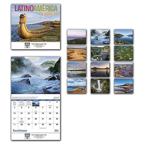 2021 Latinoamerica En Paisajes Wall Calendar, Personalized Custom Printed