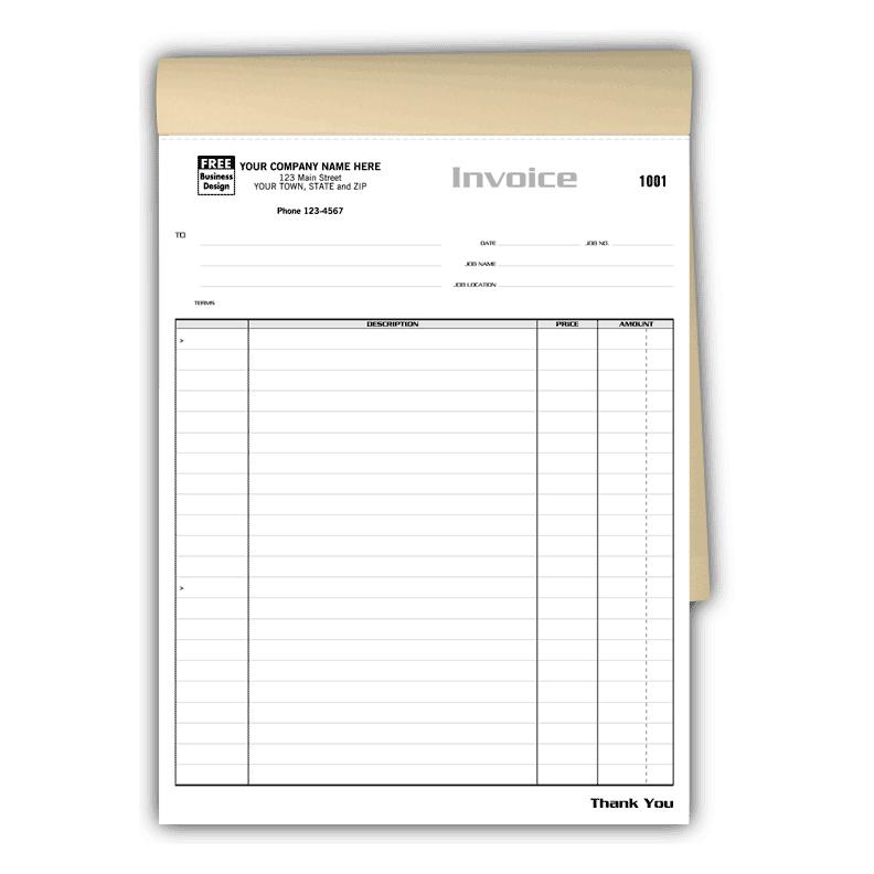 Large Job Invoice Book