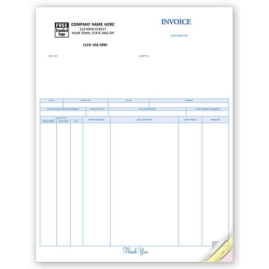 Product Invoice, Laser or Inkjet, Computer Form