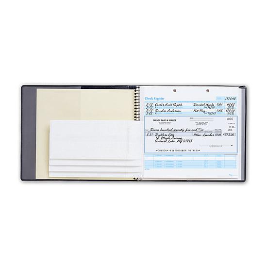 Easy Record Checkbook With Black Cover