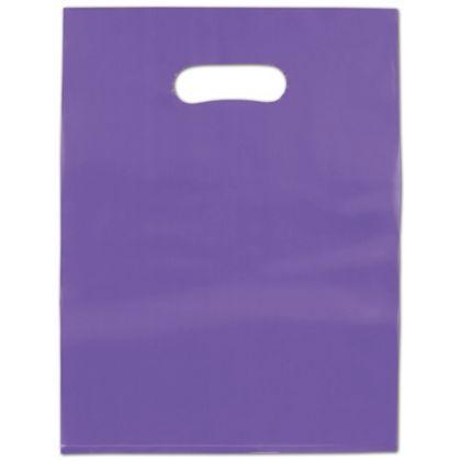 Frosted Colored Merchandise Bag, Grape, 12 x 15"