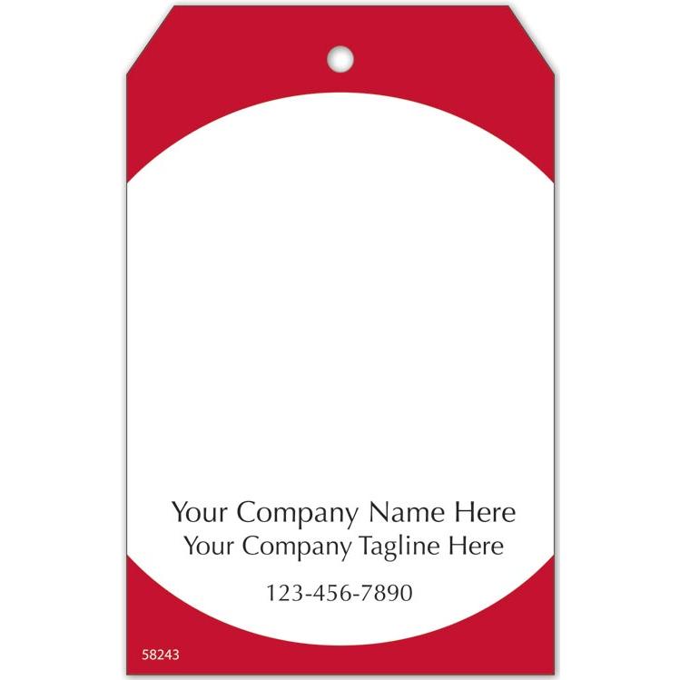 Blank Price Tag with Red Borders
