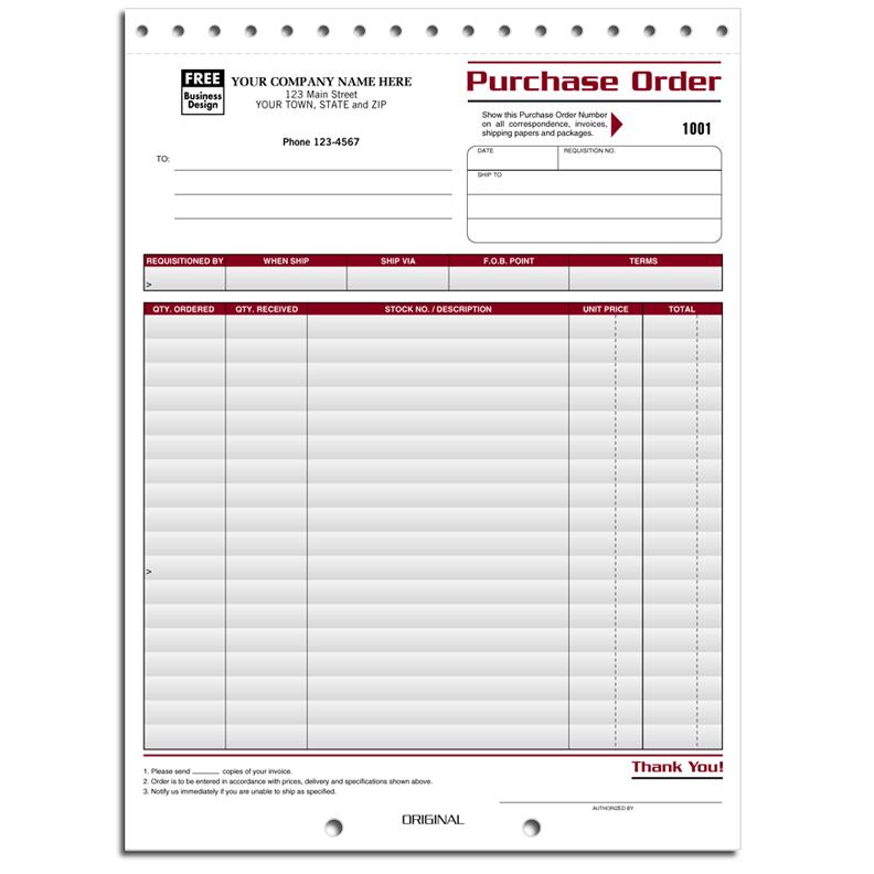 Apparel Purchase Order Form
