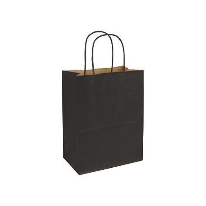 Varnish Stripe Shoppers Bag, Black, 8 1/4 X 4 3/4 X 10 1/2"