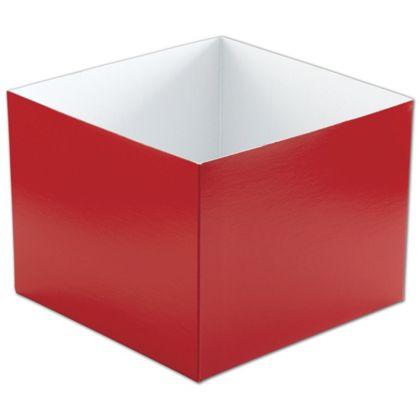 Hi-Wall Gift Box Bottoms, Red, 8 x 8 x 6"