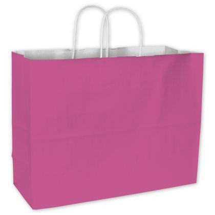 Cotton Candy Shoppers Bag, Hot Pink, 16 x 6 x 12 1/2"