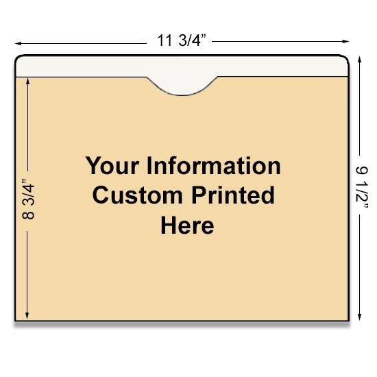 Custom Printed Job Folder - Glued Closed Sides, 9.5 x 11.75