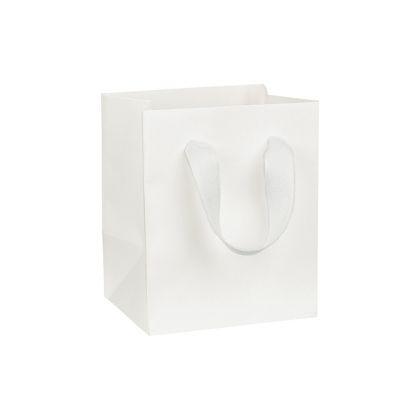 Upscale Shopping Bags, Wall Street White, Small