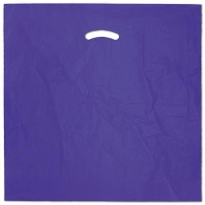 Purple Plastic Bags, Extra-large, 20 X 20" + 5" Bottom Gusset