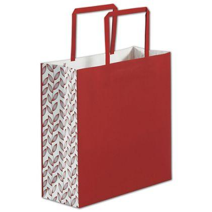 Square Shoppers Bag, Red, 10 X 4 X 10"