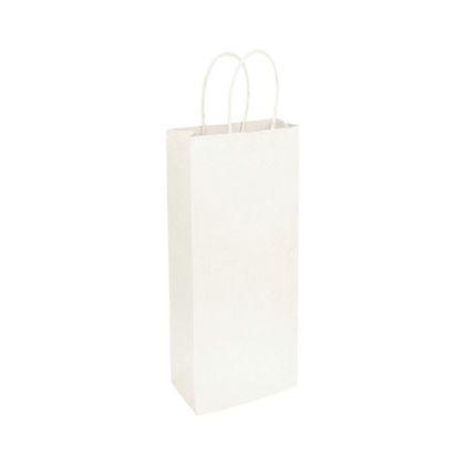White Paper Shopping Bags - 5 1/2 x 3 1/4 x 13, Wine S-9664 - Uline
