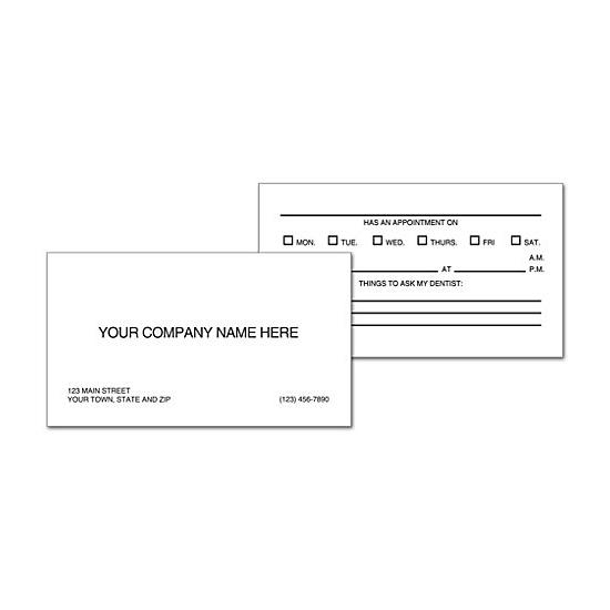 Two-Sided Appointment Business Cards, Imprinted
