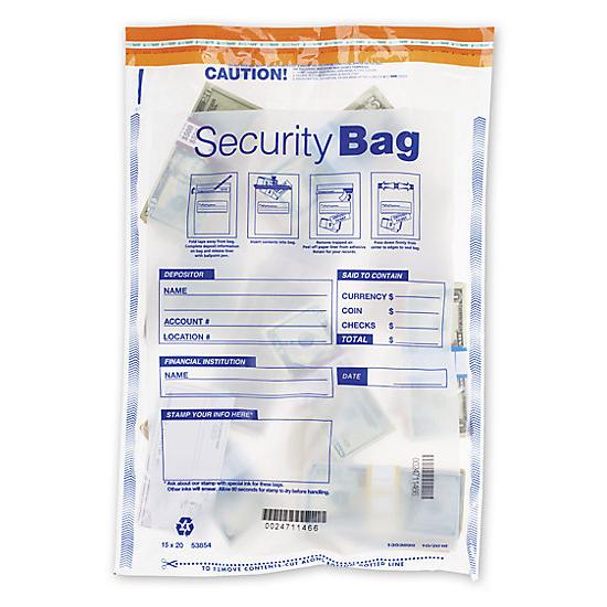 Single Pocket Deposit Bag - Clear